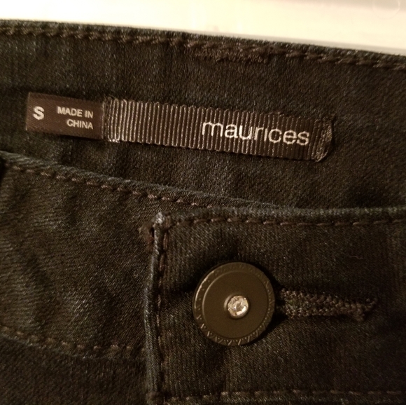 Maurices Black Skinny Jeggings With Sequin Pockets - Picture 5 of 7